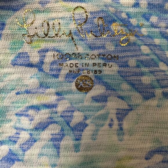 Lilly Pulitzer Etta V-Neck Tropic like it’s hot print top Size XS - Picture 2 of 10